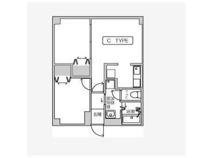 ピュアパレス花園(2LDK/3階)の間取り写真