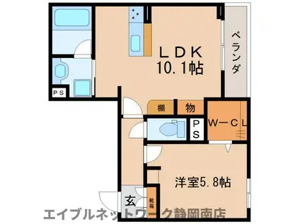 CLEF DU BONHEUR(1LDK/3階)の間取り写真