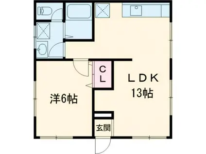 モンパレスA棟(1LDK/1階)の間取り写真