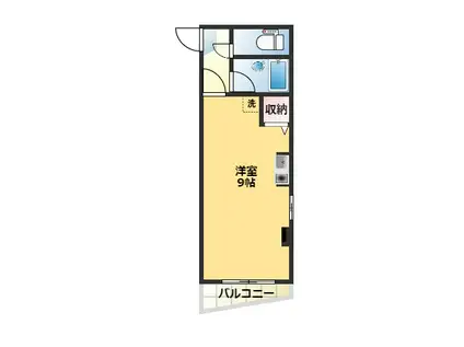 HUKUOKAビル(ワンルーム/2階)の間取り写真