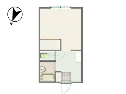 KSヴィレッジI(ワンルーム/2階)の間取り写真