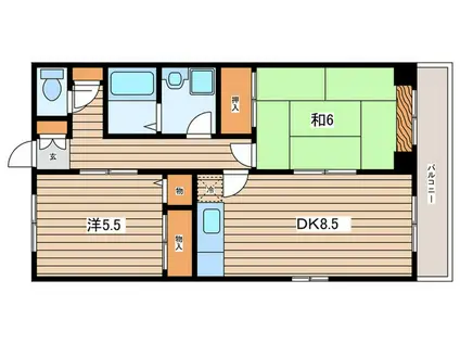 T・S・1ビル睦月館(2DK/2階)の間取り写真