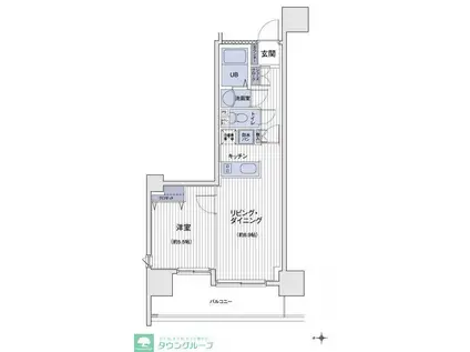 エスティメゾン大島(1LDK/2階)の間取り写真