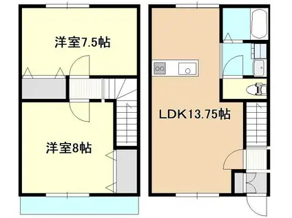 SK-II(2LDK/1階)の間取り写真