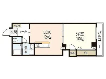 第2太陽ビル(1LDK/3階)の間取り写真