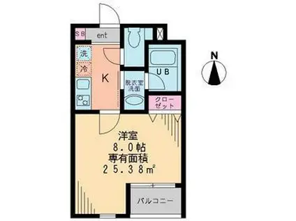 ダンディライオンIII(1K/3階)の間取り写真