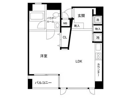 キャピタルステージ日本橋(1LDK/7階)の間取り写真