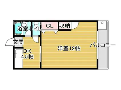 蒲生1丁目マンション(1DK/4階)の間取り写真