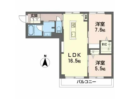 BON FILONE(2LDK/2階)の間取り写真