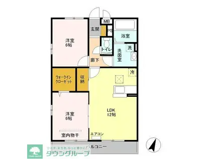 リビングゲートシティ II(2LDK/1階)の間取り写真