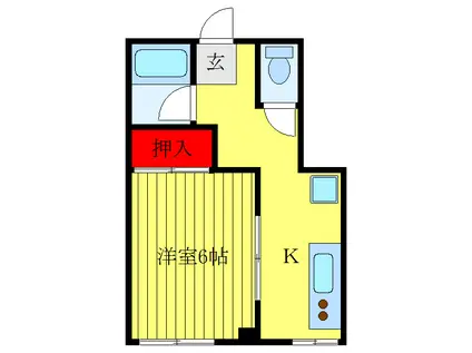 照沼ビル(1K/4階)の間取り写真