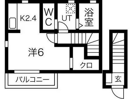 SOLEIL HINAII・III(1K/2階)の間取り写真