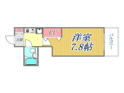 アスライフ湊川公園(1K/4階)の間取り写真