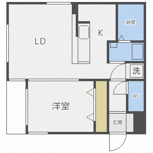 アプリコットI(1LDK/3階)の間取り写真