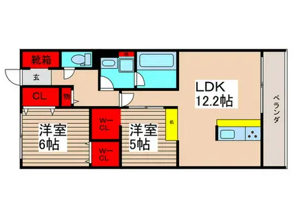 妙典4丁目計画(2LDK/2階)の間取り写真