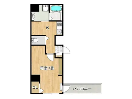 エヌエムキャトフヴァンアン(1K/3階)の間取り写真