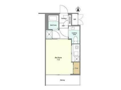 ベルファース都立大学(ワンルーム/3階)の間取り写真