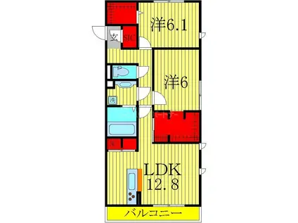 MSおおたか(2LDK/1階)の間取り写真