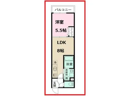 ジェイブラン綾瀬(1LDK/1階)の間取り写真