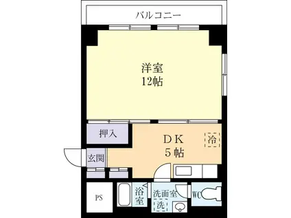 延増マンション神立(2DK/3階)の間取り写真