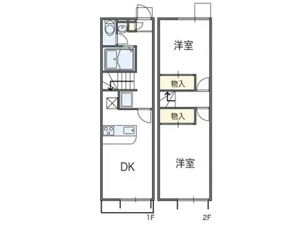 レオパレスラダックB(2DK/1階)の間取り写真