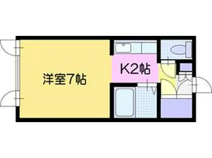 カーサーオーロックス壱番館(1K/1階)の間取り写真