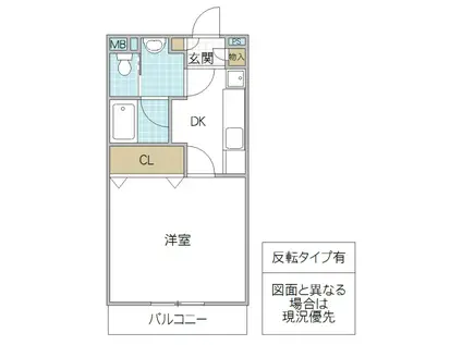 エストラージュ(1K/1階)の間取り写真