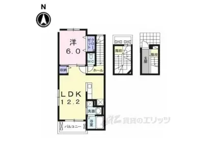 グラン シャリオⅠ(1LDK/3階)の間取り写真