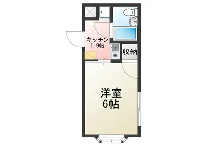 YSGレジデンス下高井戸(1K/2階)の間取り写真