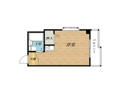 グランドハイツユタカII(ワンルーム/4階)の間取り写真