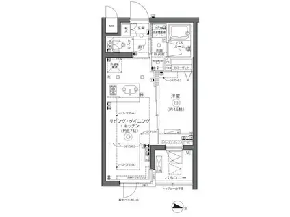 ZOOM中野坂上(1LDK/3階)の間取り写真