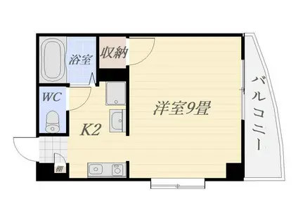 アークヒル西鹿児島(1K/3階)の間取り写真