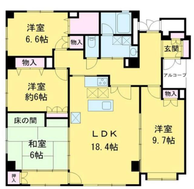 グランフレーヴ(4LDK/1階)の間取り写真