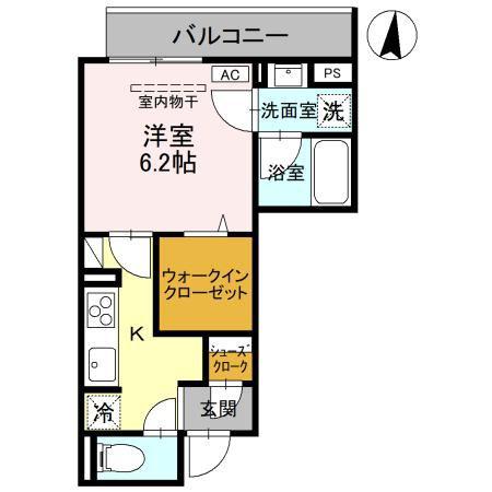 メゾン ド グレイス(1K/3階)の間取り写真