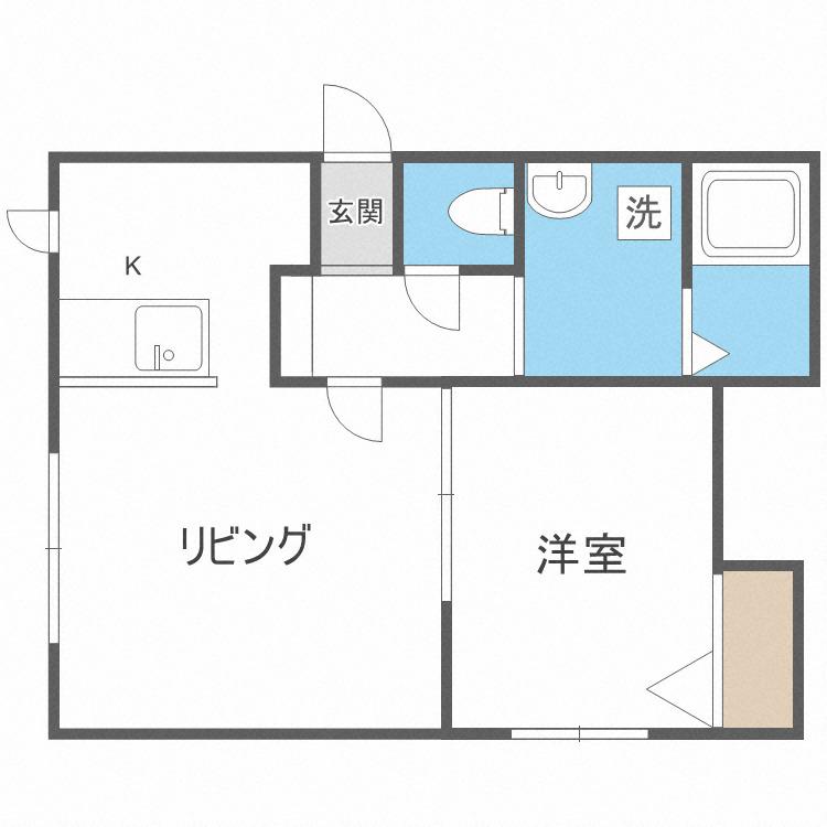 ルーチェ(1LDK/1階)の間取り写真