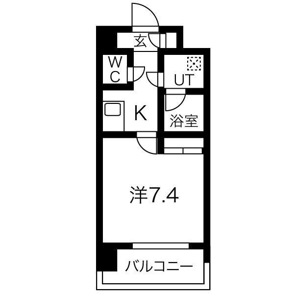PIECE CHARMANTE FUKUSHIMA(1K/5階)の間取り写真