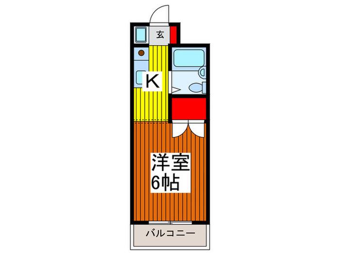 メゾン大洋 PARTⅡ(1K/4階)の間取り写真