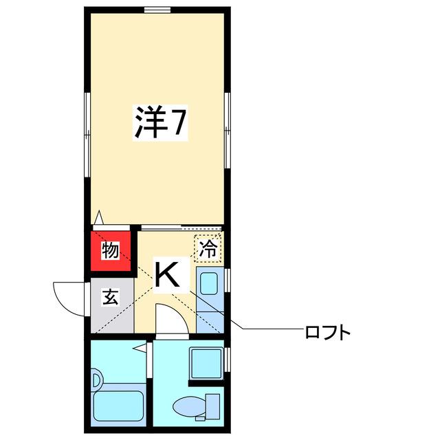アルビ関屋本村(1K/2階)の間取り写真