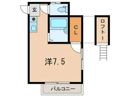 ガーデンハウス駒込(ワンルーム/2階)の間取り写真