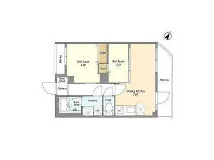 ドゥーエ曳舟II(2DK/3階)の間取り写真