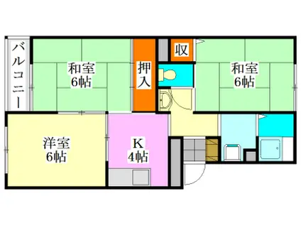 リーベンハイム(3K/3階)の間取り写真