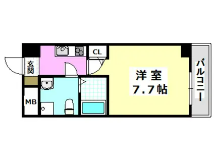 SERENITE千里丘(1K/7階)の間取り写真