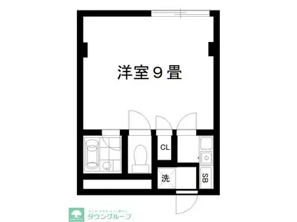 フラットリバーハイツ(1K/1階)の間取り写真