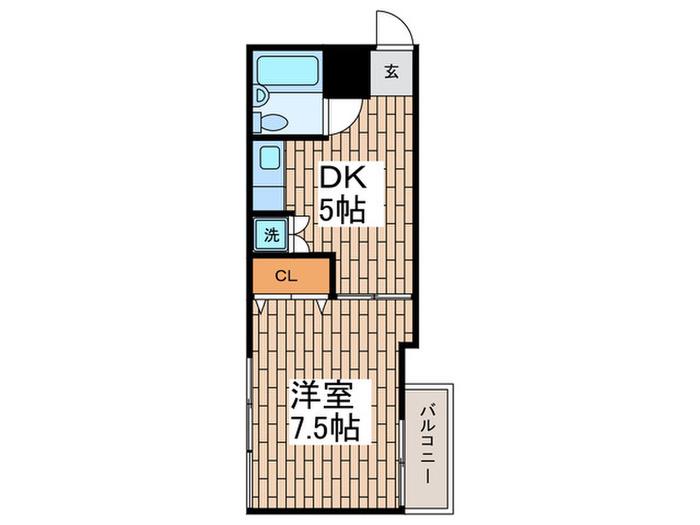 セブンスターハイツ久が原(1DK/4階)の間取り写真