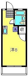 アーデルハウス(ワンルーム/2階)の間取り写真