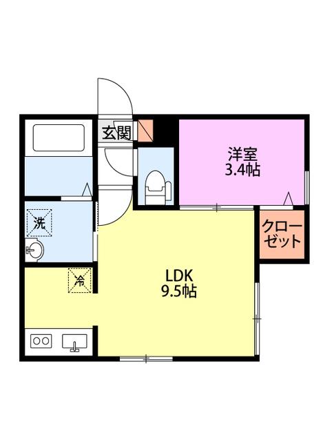 LA・RECOLTE(1LDK/1階)の間取り写真