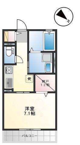 ハイム アイリー(1K/1階)の間取り写真