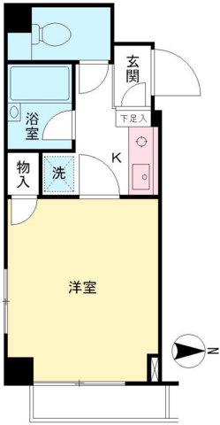 パルハイム(1K/2階)の間取り写真