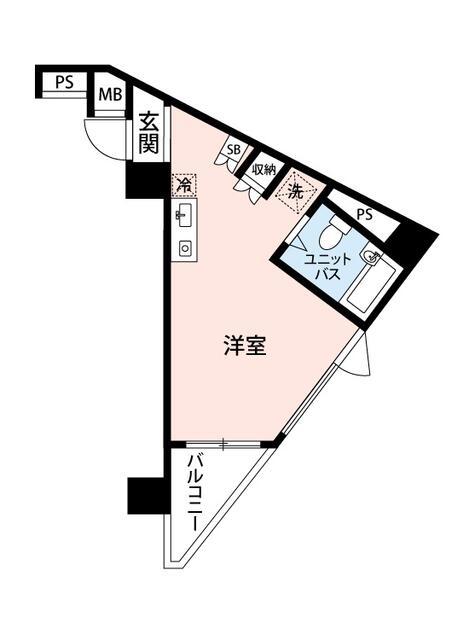 マイナビSTAYパレス恵比寿(ワンルーム/4階)の間取り写真