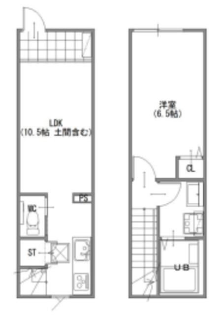 MOK-TERRACE HACHIOUJI(1LDK/1階)の間取り写真